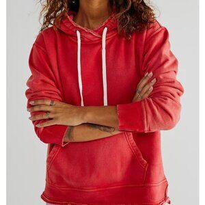 Free People | We The Free Zuma Hooded Sweatshirt | Red | XS